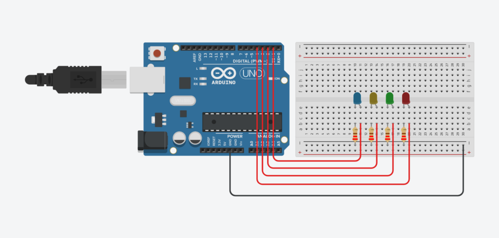 Controlling Multiple LEDs With Arduino - 6 Steps