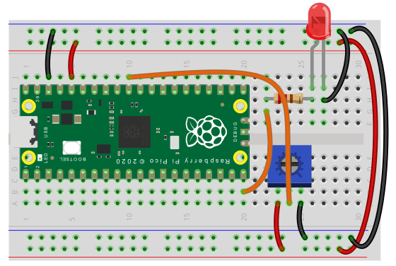 Pico Potntiometer with LED