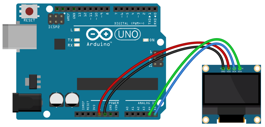 Arduino OLED Circuit Diagram