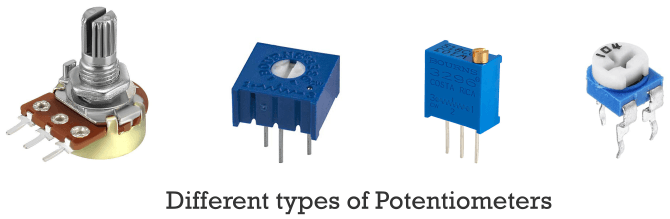 Different types of Potentiometers
