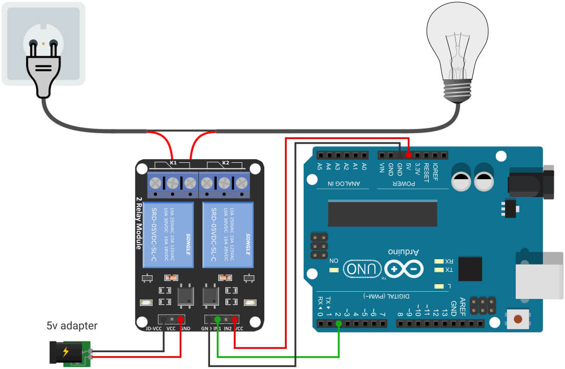 Arduino Relay External Power Supply Circuit
