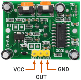 HC-SR501 PIR Motion Sensor Pinout